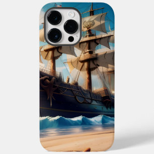 Tropical Beach Pirate Ship Case-Mate iPhone 14 Pro Max Case