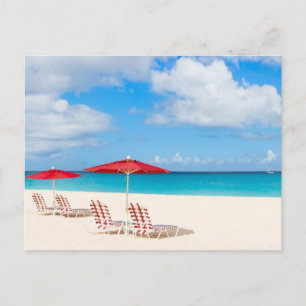 Tropical beach postcard