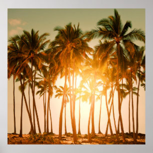 Tropical beach poster