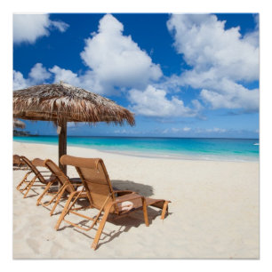 Tropical beach poster