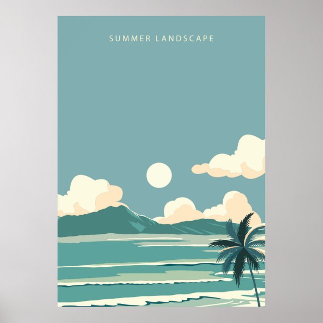 Tropical beach poster (Front)
