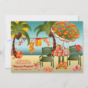 Tropical Beach Prom Invitations