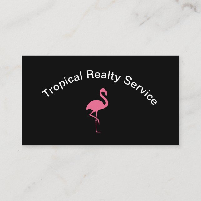 Tropical Beach Real Estate Business Card (Front)