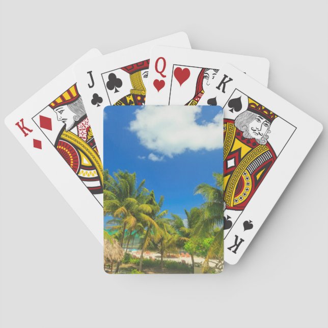 Tropical beach resort, Belise Playing Cards (Back)
