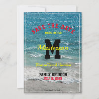 Tropical Beach Reunion Invitation Combination