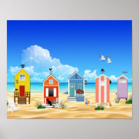 Tropical Beach Sand Huts