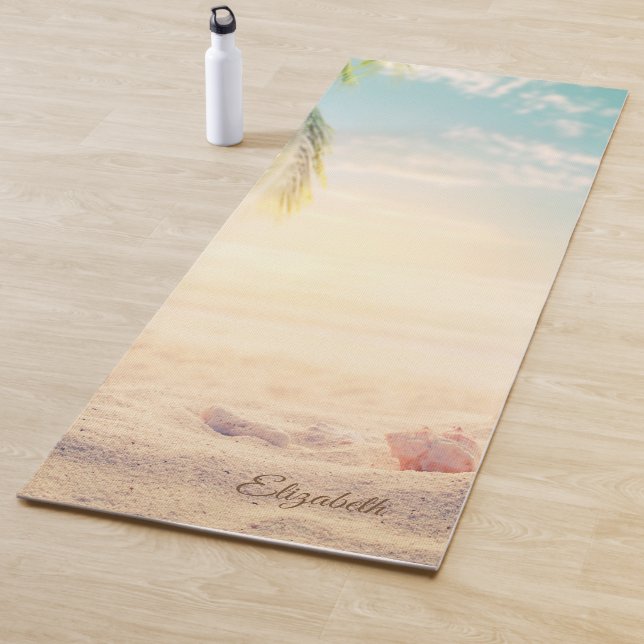 Tropical Beach, Sand,Seashells, Yoga Mat (In Situ)