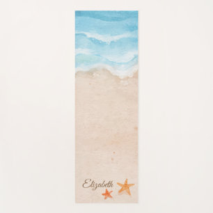 Tropical Beach, Sand, Stars Seashells  Yoga Mat