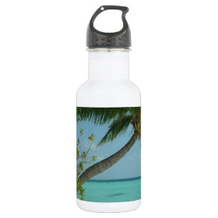 Tropical Beach Sand Sun Water Ocean Waves Surf Art 532 Ml Water Bottle