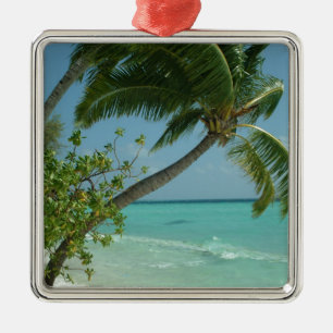 Tropical Beach Sand Sun Water Ocean Waves Surf Art Metal Tree Decoration