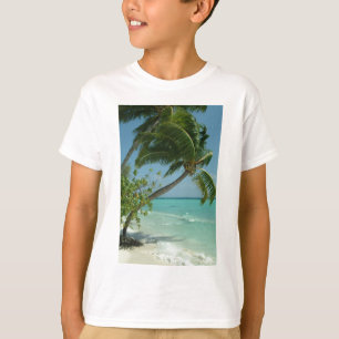 Tropical Beach Sand Sun Water Ocean Waves Surf Art T-Shirt