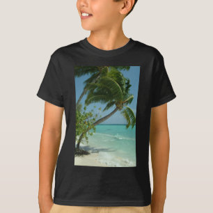 Tropical Beach Sand Sun Water Ocean Waves Surf Art T-Shirt