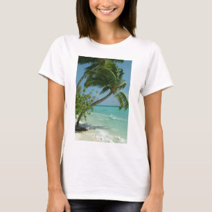 Tropical Beach Sand Sun Water Ocean Waves Surf Art T-Shirt