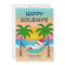 Tropical Beach Santa Hammock Palm Tree Christmas