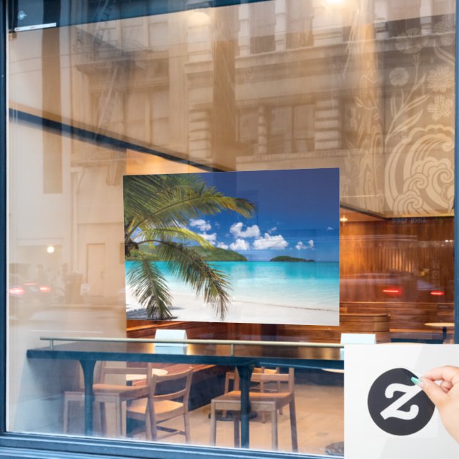 Tropical Beach Scene (Cafe Window)