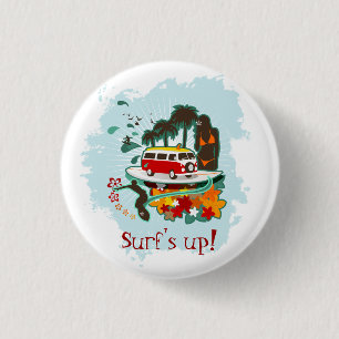 Tropical Beach Scene 3 Cm Round Badge