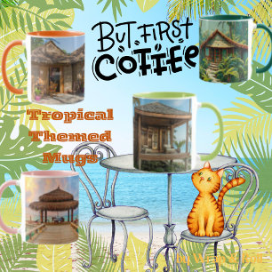 Tropical Beach Scene Mug