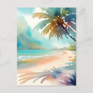 Tropical Beach Scene Postcard