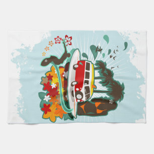 Tropical Beach Scene Tea Towel