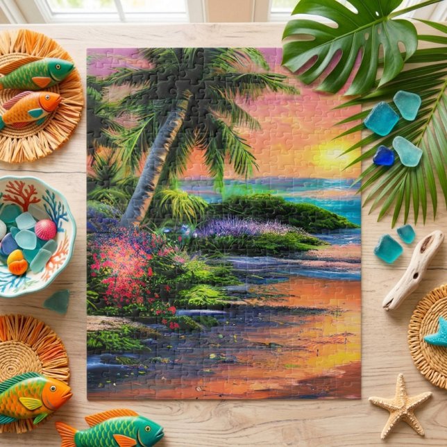 Tropical Beach Scenery Jigsaw Puzzle (Creator Uploaded)