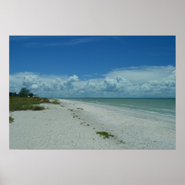 Tropical Beach Scenic Vacation Nature Photography Poster (Front)