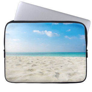 Tropical Beach Sea Sand Sky & Summer Day Laptop Sleeve