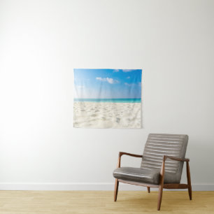Tropical Beach Sea Sand Sky & Summer Day Tapestry