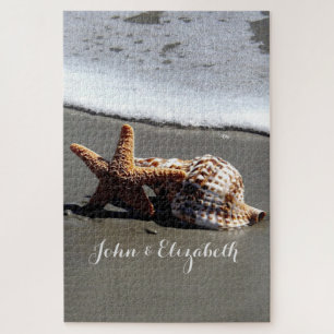 Tropical Beach Sea Seashells Seastar Jigsaw Puzzle