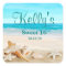 Tropical Beach Sea Shell Sweet 16 Favour Labels
