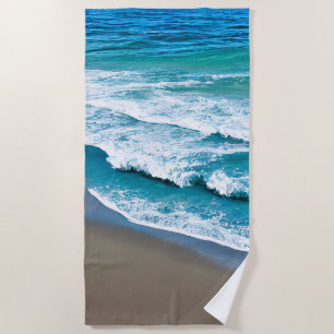 Tropical Beach Sea Waves  Towel