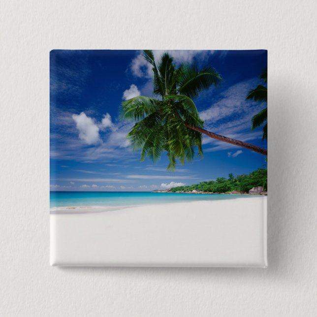 Tropical Beach | Seychelles 15 Cm Square Badge (Front)