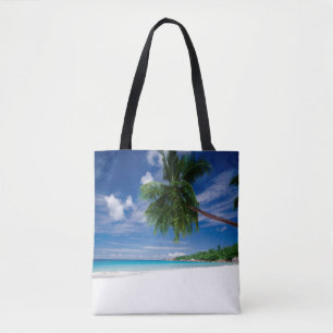 Tropical Beach Seychelles Tote Bag
