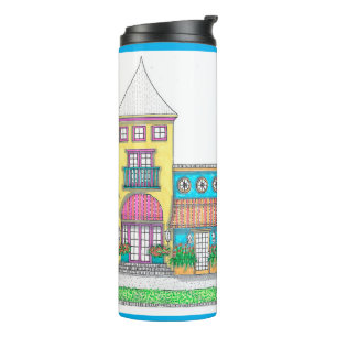 Tropical Beach Shop Thermal Tumbler; Turqouise Tumbler