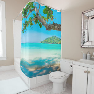 Tropical Beach Shower Curtain