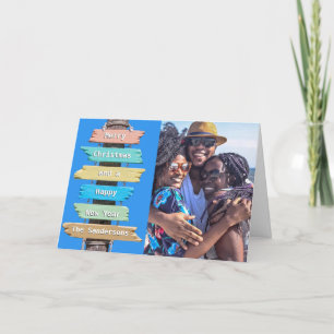 Tropical Beach Sign Photo Christmas Holiday