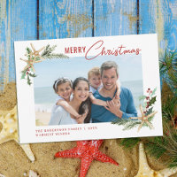 Tropical Beach Starfish Christmas Photo