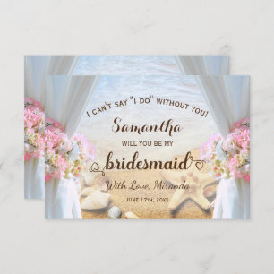 Tropical Beach Starfish Wedding Bridesmaid Invitation