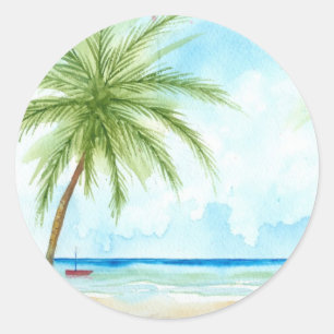 Tropical Beach Sticker