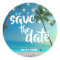 Tropical Beach String Lights Palm Trees The Date