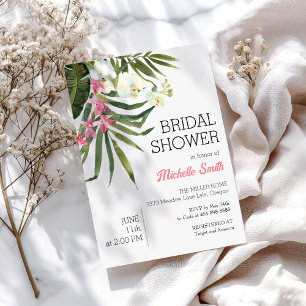 Tropical Beach Summer Bridal Shower Invitation