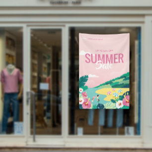 Tropical Beach Summer Sale Business Ads Banner