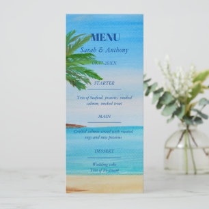Tropical Beach Summer Seaside Wedding Food  Menu