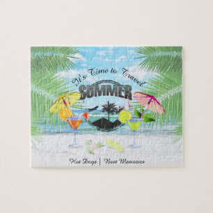 Tropical Beach, Summer Vacation Personalised Jigsaw Puzzle