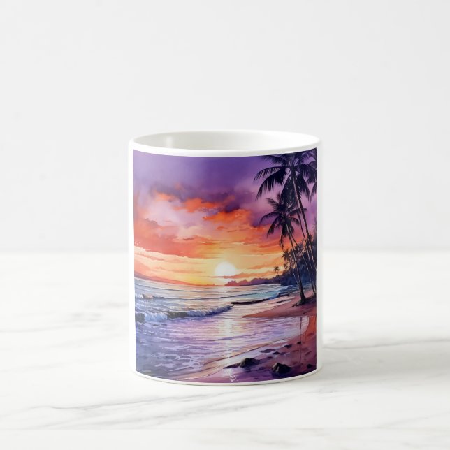 Tropical Beach Sunset #1 Mug (Center)