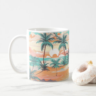 Tropical Beach Sunset Coffee Mug