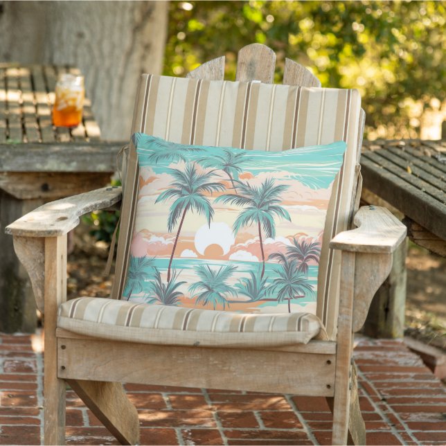 Tropical Beach Sunset Cushion (Chair)