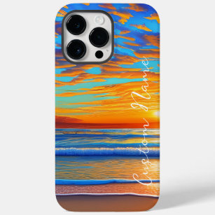 Tropical Beach Sunset over Clear Ocean Case-Mate iPhone 14 Pro Max Case