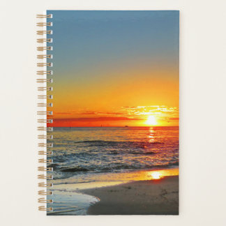Tropical beach sunset planner