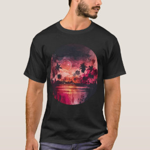 Tropical Beach Sunset T-Shirt