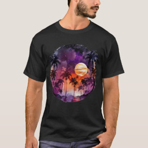 Tropical Beach Sunset T-Shirt